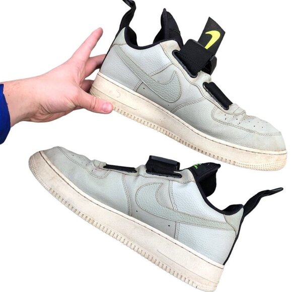 2018 Nike Air Force 1 Low Utility Spruce Fog Black Size 13 - Picture 10 of 16